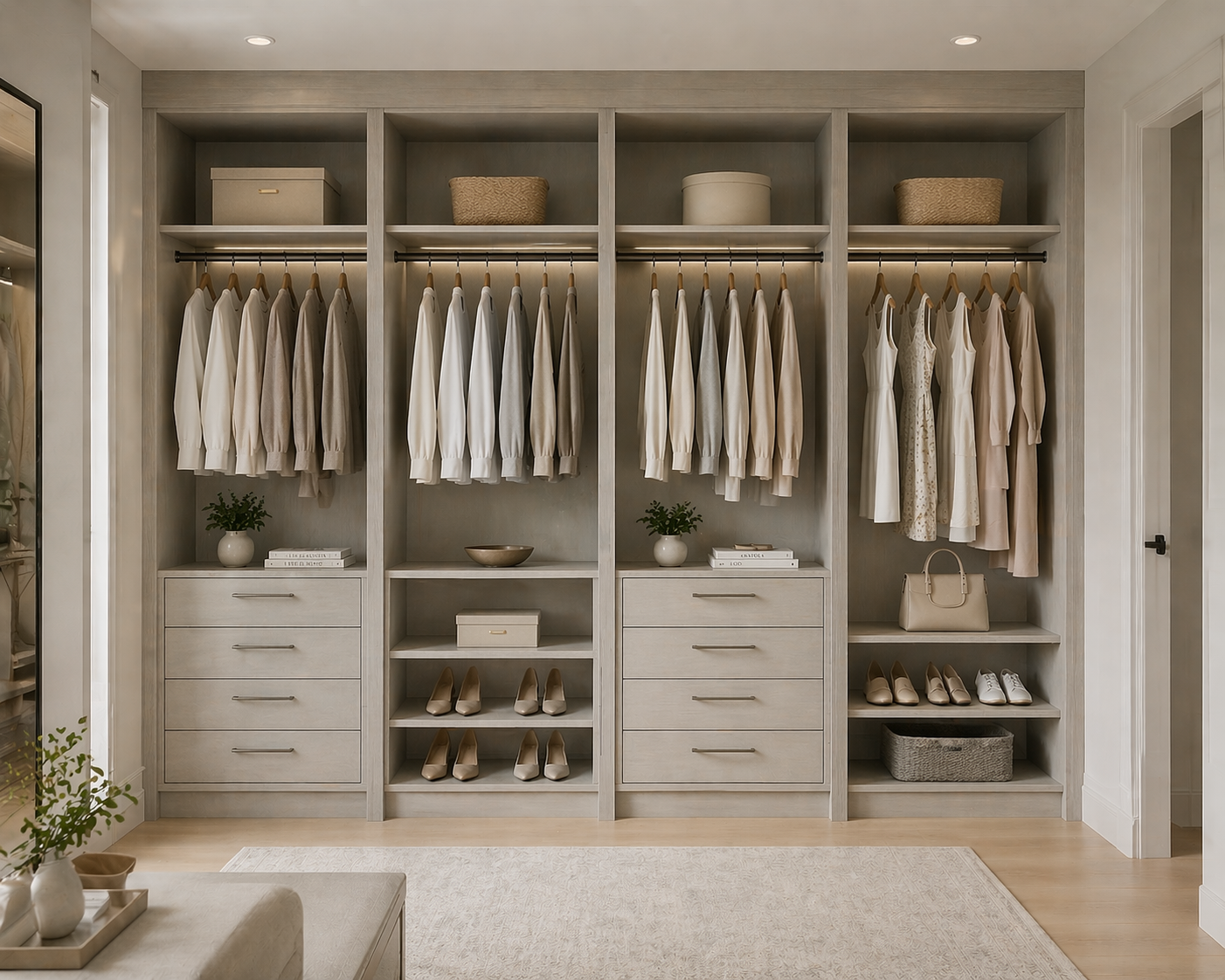 AVO Closet 96 inch H 15 inch D With Solid Back